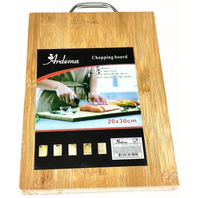 Ahşap Metal Tutmalı Kesim Tahtası 20x30cm