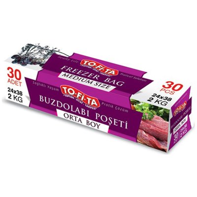 To-Fi-Ta Orta Boy Buzdolabi Poşeti 30'lu 24 x 38 cm