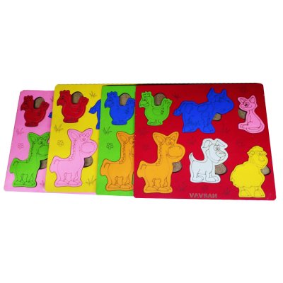 Vavsan Ahşap Hayvan Puzzle Eğitici Oyuncak